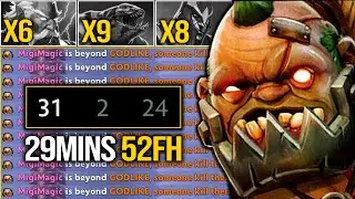 Holy Moly!!! Pudge Pos4 29Mins 52 Flesh Heap | Trilane Top Nonstop Kill | Pudge Official