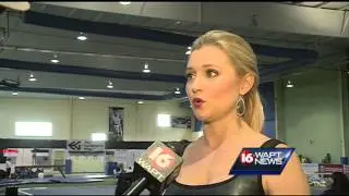 Katherine Bailess supporting burn victims