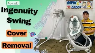 Ingenuity Swing: как снять чехол и постирать (Ingenuity Dreamcomfort Inlighten Cradling Swing)