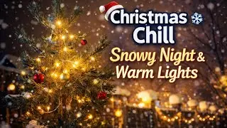 Christmas Chill ❄️Snowy Night & Warm Lights