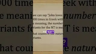 ZERO!!! Christian Doctrines Are Affected by Textual Variants in The New Testament Manuscripts