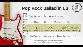 Backing Track | Pop Rock | Key of Eb (Cm)