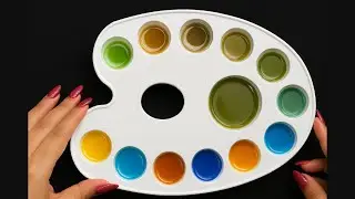 Liquid Colors in Motion 🎨 | Shiny Paint Mixing ASMR | Relaxing & Satisfying Palette Sounds