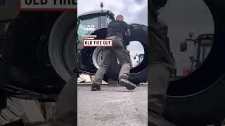 Replacing a tractor tire