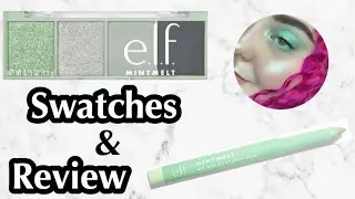 ELF COSMETICS Mint Melt Collection | Mint To Be Eyeshadow Palette Swatches
