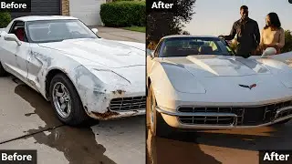 Asmr Car Restoration | Full Restoration of a Chevrolet Corvette from Total Disrepair to Looking New