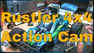 Traxxas Rustler 4x4 VXL #18 - Action Camera FPV - RC Body Mount - Akaso EK7000 Pro 4K, RC Cars