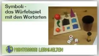 Erläuterungen und Anleitung zum Material: Symboli - das Würfelspiel mit den Wortarten von Montessori