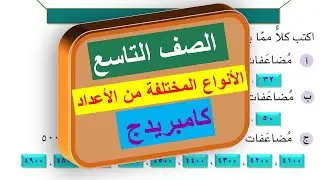 1-1 الأنواع المختلفة من الأعداد | الصف التاسع | منهج كامبريدج | Cambridge