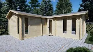 Log Cabin with Two Bedrooms Devon-2 / 40m2 / 70mm