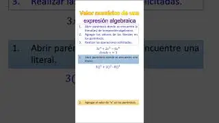Valor numérico de una expresión algebraica programanddo 