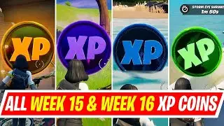 All Week 15 and Week 16 Gold, Purple, Blue and Green XP Coins Locations in Fortnite