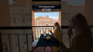 3 Rooftop bars with a view in Rome 🇮🇹🤩 #shorts #travel #rome #italy #europe