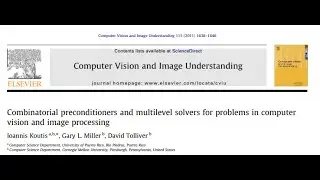 Combinatorial preconditioners and multilevel solvers for problems in computervision and image proce