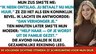 Mijn zus nam ontslag — en eiste dat ik haar huur betaalde. Die avond deed ik dit…