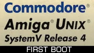 Amiga UNIX (AMIX, 1992) first boot using WinUAE