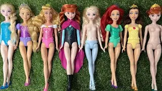 Disney Princess Frozen Dolls Unboxing Elsa, Anna, Belle & Ariel | Satisfying ASMR Toy Reveal