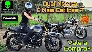 Kawasaki Z650 RS e Royal Enfield Classic 350     Moto Retro Atemporal Custon Qual a Sua Escolha 2024