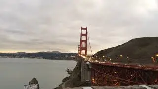 San Francisco Golden Gate Bridge Park on a winter day 