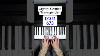 Crystal Castles-Transgender tutorial on piano #piano #pianototurial #tutorial #shorts