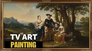 Family in Nature Vintage Oil Painting 🎞️ | 4K Decorative Picture for TV and Wallpaper