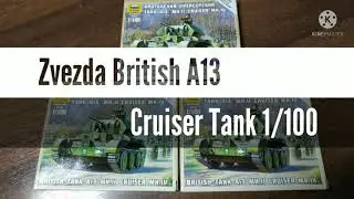 Zvezda British A13 Cruiser Tank 1/100 #zvezda #cruisertank