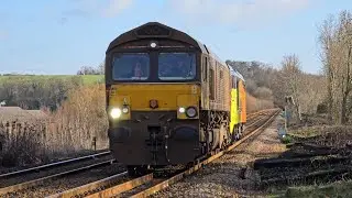 Colas 66850 & Ex Works 67027 at Laverstock South 07/01/26