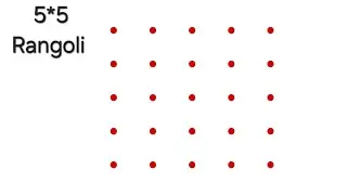 5*5 Dots Rangoli | 5 to 5 kolam for daily | daily small easy rangoli | 5*5 muggu | new easy rangoli