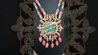 #Handmade #Beads #Jewellery #Polki Pendant  mala #Ksc #Trending  #Shorts @Karunasricollections