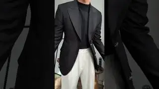 Black blazer, black turtleneck, white pants &ndash; sleek & stylish. #MensFashion #OOTD #StyleInspiration