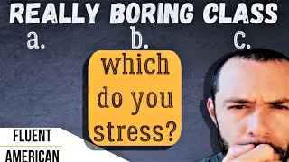 American English Stress Patterns: Compound Nouns & Descriptive Phrases