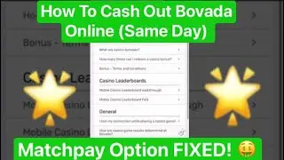 How To Cash Out With Bovada Part 2 (Matchpay Option Not Available) FIX!