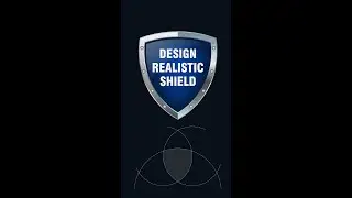 Design Realistic Shield in Adobe Illustrator #shorts
