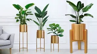 Easy cement pottery making with stand || Cement flower vase - Cement planter Making