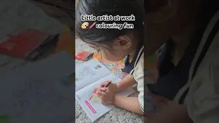 Coloring Fun! My toddler's crayons adventure! 🖍️🎨 #toddlers  #learning #crayon #colors #art #shorts