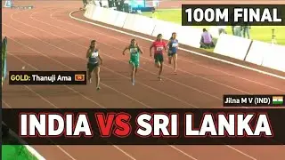 Thrilling Finish! Women's 100m Final at 4th South Asian Senior Athletics Championships | Ranchi 2025
