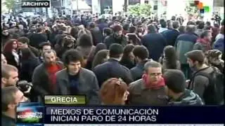 Greek journalists strike over austerity