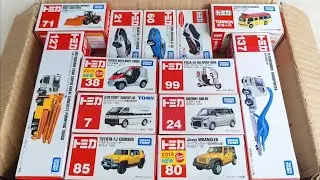 トミカ-はたらくくるまのミニカーを箱から出してチェックする ☆ 8 Minutes Satisfying with Unboxing Tomica Miniature Cars Collection