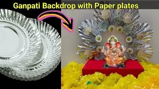 Easy Ganpati Background Decoration ideas |Ganesh Pooja decoration ideas #ganeshchaturthi #trending