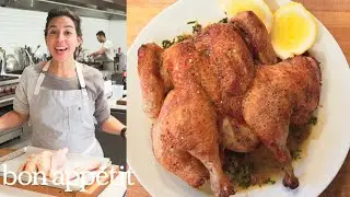 Carla Makes Brick Chicken in a Cast-Iron Skillet | Bon App&eacute;tit