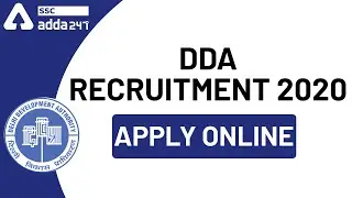 DDA Recruitment 2020 | Apply Online