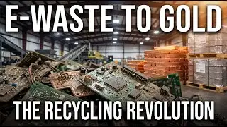 From Circuit Boards to Pure Copper | 300-Ton Electronic Waste Recycling ASMR