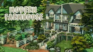 Modern Farmhouse || The Sims 4 Speed Build Video (NO CC) #thesims4 #sims4cottageliving
