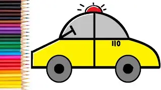 how to draw police car step by step