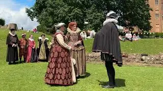 Ballo del Fiore in terzo16th century dance at Kenilworth Castle performed by Gloriana Living History