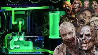 Zombie Hunter 2 - XSPC UV Green - Hardline Bykski Watercooled In Win 303 Gaming PC