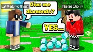 I Said YES to My LITTLE BROTHER For 24 HOURS in Minecraft! - REALMS EP53