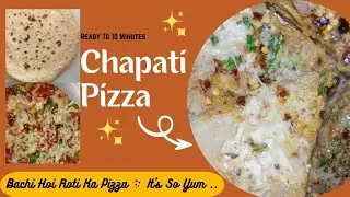 Make a Roti Pizza🍕| Raat ki Bachi Hoi Roti Ka PiZza #breakfast #viralvideo #shorts #viral #cooking 