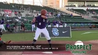 Hudson Haskin prospect video, OF, Avon Old Farms High School Class of 2018