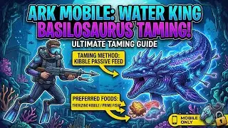 ARK:ultimate mobile edition taming my first  basilosaurus for oil🛢️😅